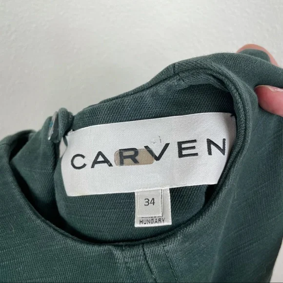 CARVEN Dexter Shift Dress in Green Size 34 - Picture 8 of 11